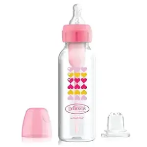 Dr. Brown's Options+ 8 oz/250ml Narrow Bottle to Sippy Baby Bottle Start Kit, Pink (6m+), SB8191-p3