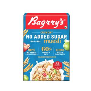 Bagrry's No Added Sugar Crunchy Muesli Box 500Gm
