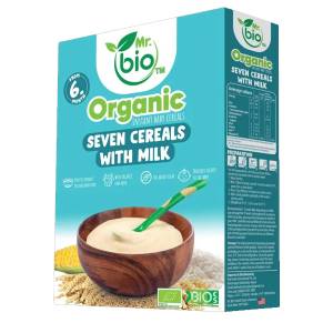 Mr Bio Organic Seven Cereals With Milk From 6M+ 200Gm