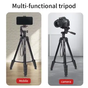 Jmary KP-2209 Professional Tripod Stand with Horizontal Axis, 2-in-1 Monopod & 360° Head for DSLR Camera, Mobile Phone & Vloggin