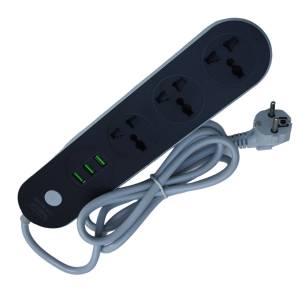 Lucky Hawk 3 Port 3 USB 2500W 10A Max Super Quality Universal Authentic Extension Multiplug LH-3301