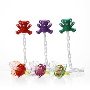 Mumlove Thumb Silicone Pacifier With Chain & Cover  'P1039' BPA Free