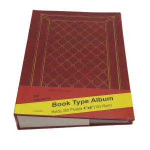 Portable & Attractive Book Style Wedding Photo Album 4R (4x6) - 300 Photos with Memo Space