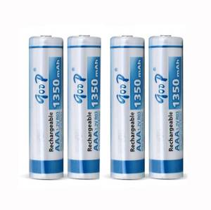 Goop AAA Sized 1350mAh Ni-MH 1.2V Rechargeable Battery 4 Pcs (2 Pair), Up to 1100 Cycles