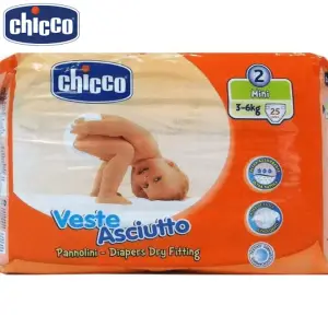 Chicco Dry Fit Diaper For 3-6Kg Mini 25 Pieces