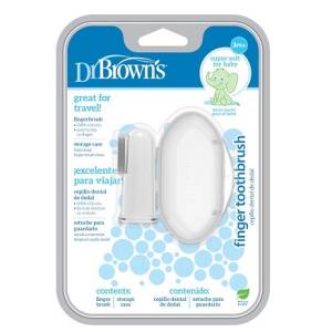 Dr. Brown's Silicone Finger Toothbrush with case, HG010
