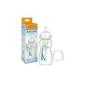 Dr Brown's 9 oz/270 ml Anti-Colic Options+ Wide-Neck Baby bottle, w/L2 nipple, 1-pack, WB91016-ESX