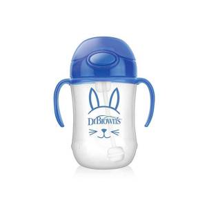 Dr. Brown's 9 Oz/270 Ml Baby's First Straw Cup - Blue (6M+), TC91012-Intl