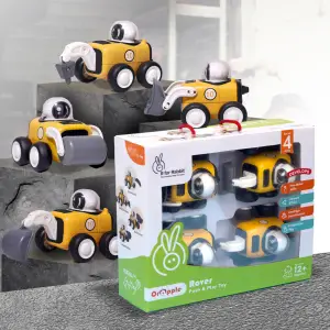 R for Rabbit Orapple Rover 4-Piece Mini Construction Vehicle Set for Kids(12mnths+), ORORYB01