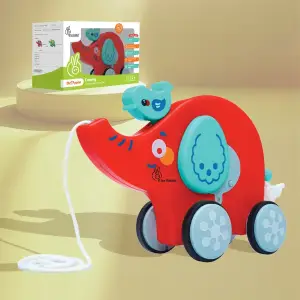 R for Rabbit Orapple Trunky Fun & Safe Musical Pull-Along Toy for Toddlers(1-3yrs), OROTRB01