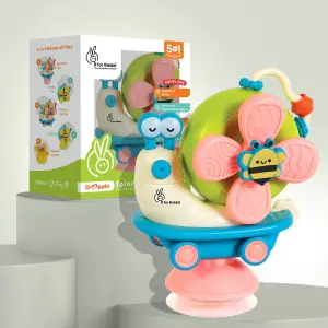 R for Rabbit Orapple Spinster 5-in-1 Multi-Activity Toy for Kids Rattle Toy for Babies (6mnths+), OROSBC01