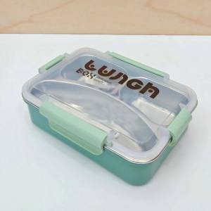 Stainless Steel Leak Proof Lunch Box With Cutlery Inside