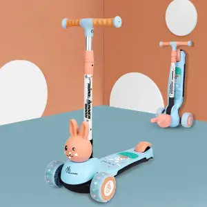 R for Rabbit Road Runner Bunny Scooter For Kids With PU LED Wheels (3yrs+), SRRRBBO10