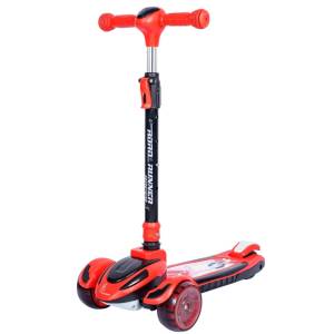 R for Rabbit Road Runner Racer Scooter - PU LED Wheels, 4 Level Height Adjustment, Anti Slip Deck(3-14years), SRRRRB6