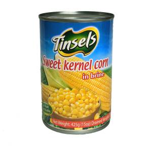 Tinsels Sweet Corn Kernel in Brine 250Gm