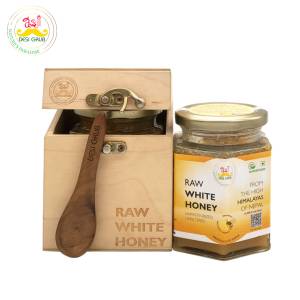 Desi Grub Raw White Honey Wooden Gift Box