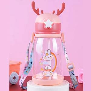 Water Bottle With Deer Horns For Kids