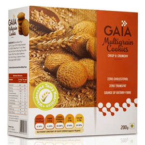Gaia Multigrain Cookies 200gm