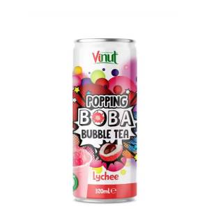 Vinut Lychee Popping Boba Bubble Tea 320Ml