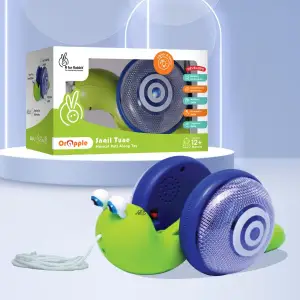 R for Rabbit Orapple Snail Tune BPA-Free Musical Pull Toy for Kids with Lights & Music(1-3yrs), OROSGB01