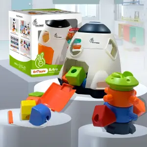 R for Rabbit Orapple Astro Multi-Functional Shape Sorter Toy for Kids (2-4yrs), OROAWM01