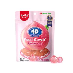 Amos Fruit Gummy Peach 65Gm