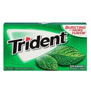 Trident Chewing Gum Spearmint 14Sticks