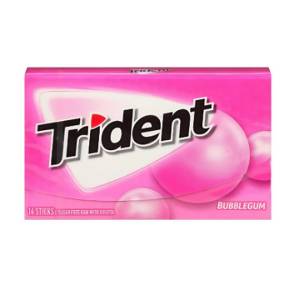 Trident Chewing Gum BubbleGum 14Stick