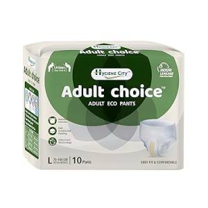 ROB-D Hygiene City Adult Choice Adult Diaper 10 Count Large Adult Choice