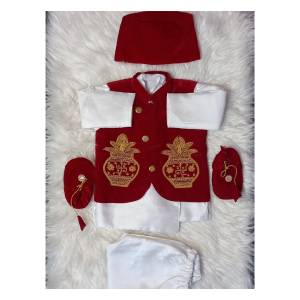 Baby Boy Rice-Feeding Pasni Kalash Set Free Size