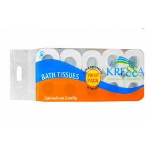 Kressa Toilet Paper 2 Ply 200 Pulls 10 Roll