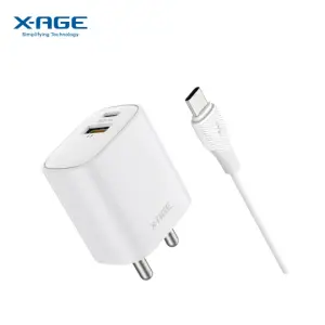 X-AGE ConvE Rapid 22.5W PD Charger with Type C-C PD Cable IPD01