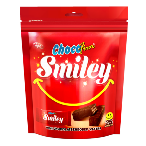 Sujal Chocofun Smiley Mini Chocolate Enrobed Wafers 175Gm