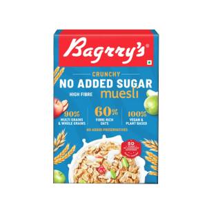 Bagrry's No Added Sugar Crunchy Muesli Box 500Gm