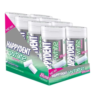 Happydent White Spearmint Xylitol Pocket Bottle Spearmint Flavor 24.2Gm (8 Pcs)