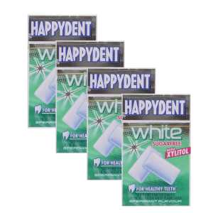 Happydent White Sugarfree Spearmint Flavour Chewing Gum 16.5Gm (Pack of 4)