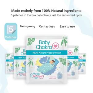 Baby Chakra 100% Natural Vapour Patches For Babies with Eucalyptus & Peppermint Oil