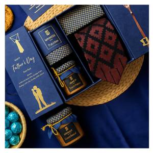 Makkuse Small Fathers Day Diabetic Friendly Gift Box (Dhaka Tie)