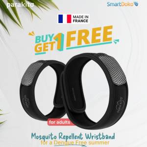 PARA'KITO® Wristband Black 2017 (EN) FNGWB1ENC07 ( For Adults )(Buy 1 Get 1 Free)