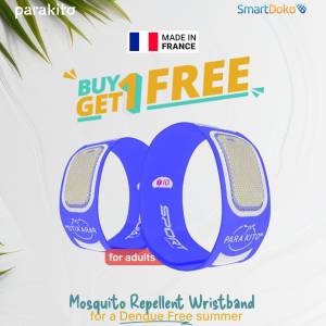 PARA'KITO® Sports Wristband Blue (EN) FNGWBA1ENC02 - For Adults (Buy 1 Get 1 Free)
