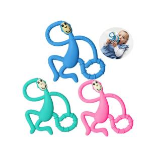 Dancing Monkey Shape BPA Free Silicone Baby Teether