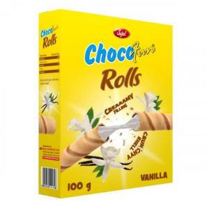 Sujal Chocofun Vanilla Rolls 100Gm
