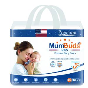 MumBuds American UltraThin Baby Pants XL 36Pcs​​ (12-17 KG)