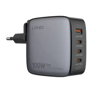 LDNIO Q408 100W GaN Super-Fast Charger 4-Port (3 USB-C + 1 USB-A) PD QC3.0