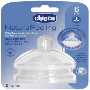 Chicco Teat Stepup New Food Flow 6M+ Set of 2Pcs
