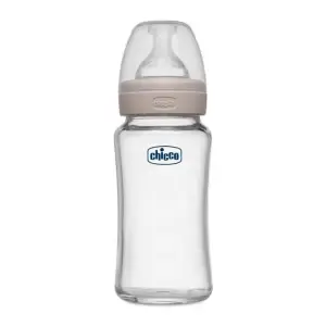 Chicco Well-Being Glass Feeding Bottle (240Ml, Medium Flow)