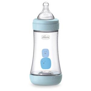 Chicco Perfect 5 Plastic Bottle with Silicone Teat 2m+ 240ml-8058664122035
