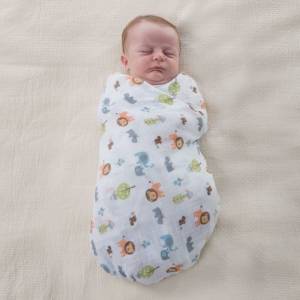 Chicco Swaddles Set 2pcs Light Grey Animals