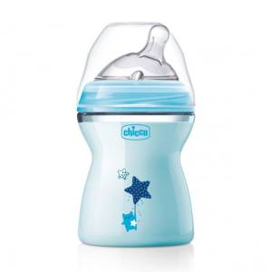 Chicco Natural Feeling Regular Flow Feeding Bottle Blue 250ml 2M+