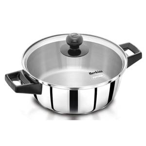 Hawkins Stainless Steel Casserole Cook And Serve With Toughened Glass Lid
